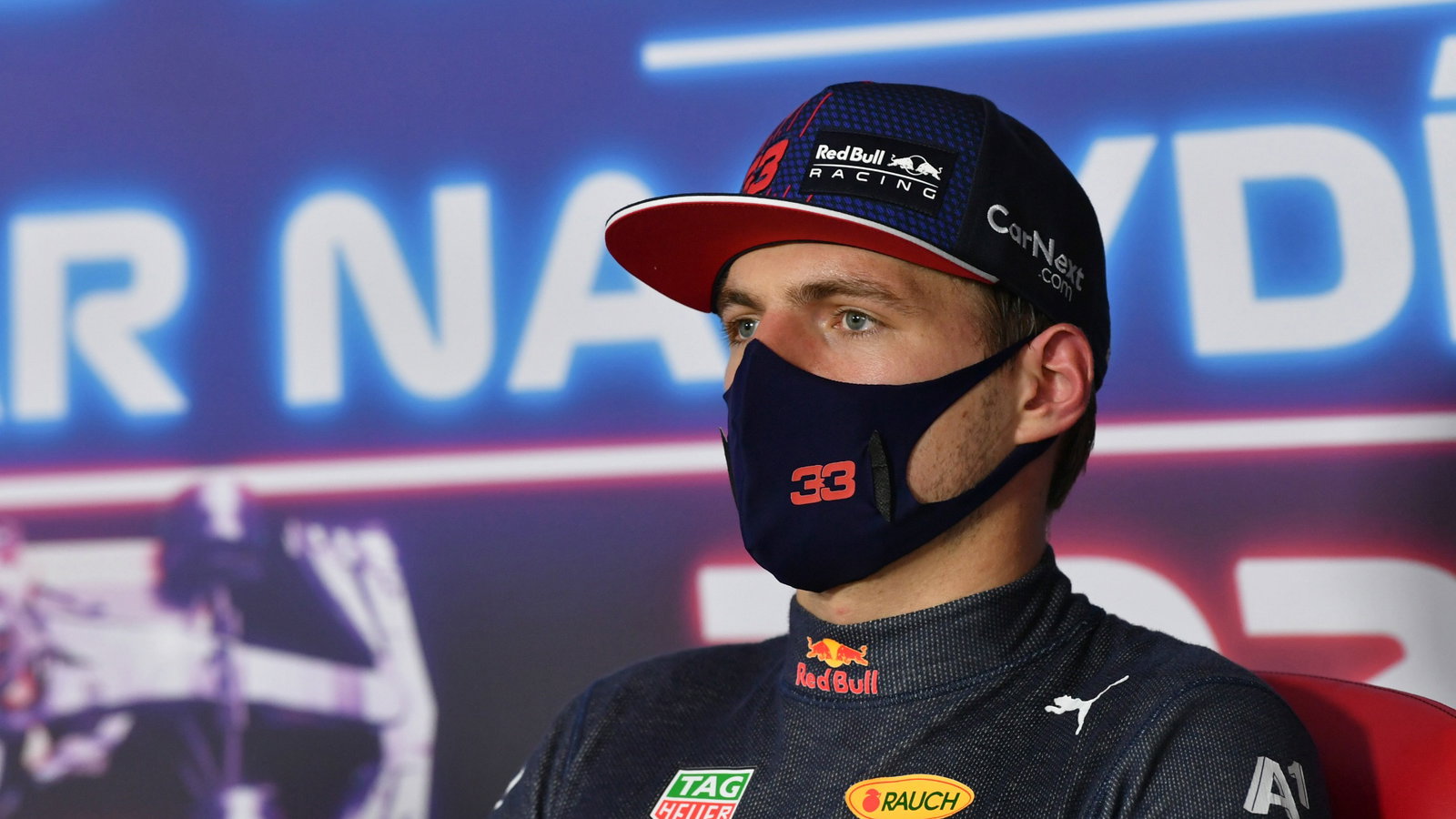 Max Verstappen (NLD) Red Bull Racing in the post qualifying FIA Press Conference.
