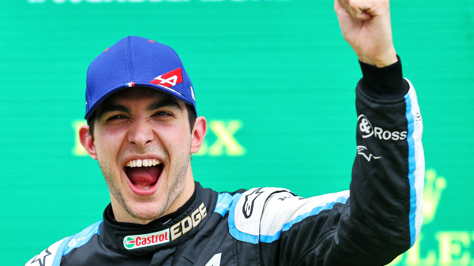 Race winner Esteban Ocon (FRA) Alpine F1 Team celebrates in parc ferme.