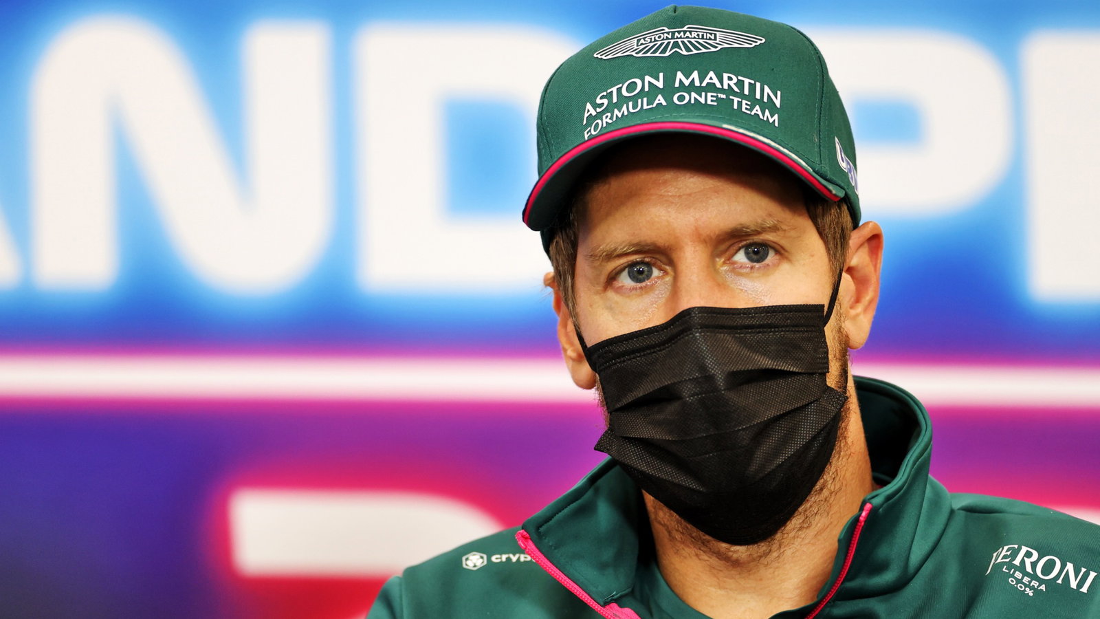 Sebastian Vettel (GER) Aston Martin F1 Team in the FIA Press Conference.