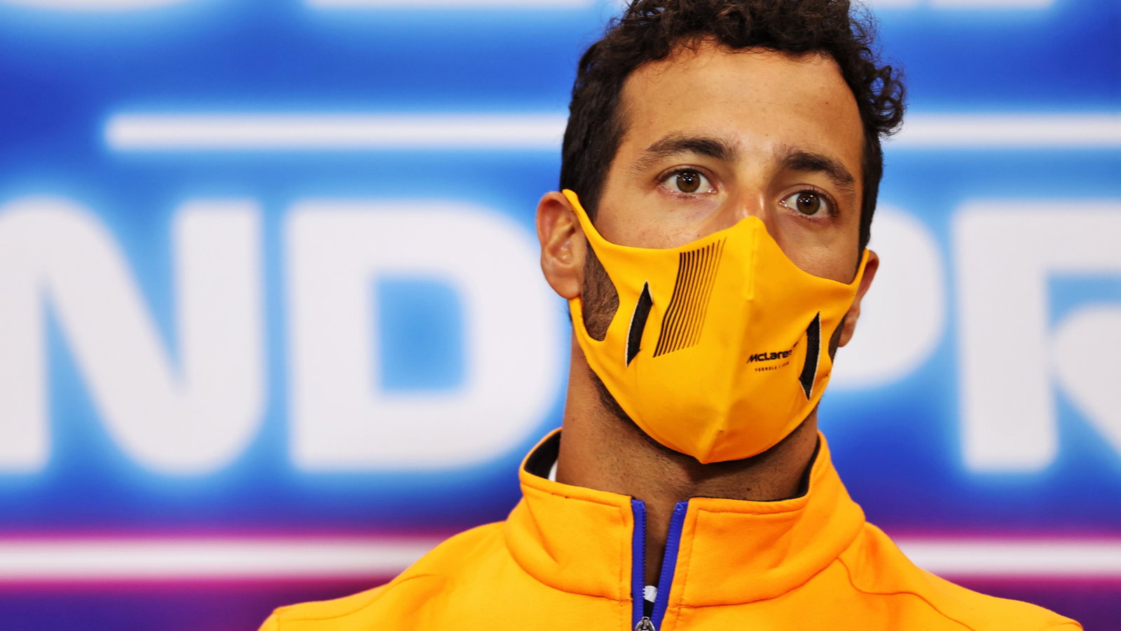 Daniel Ricciardo (AUS) McLaren in the FIA Press Conference.