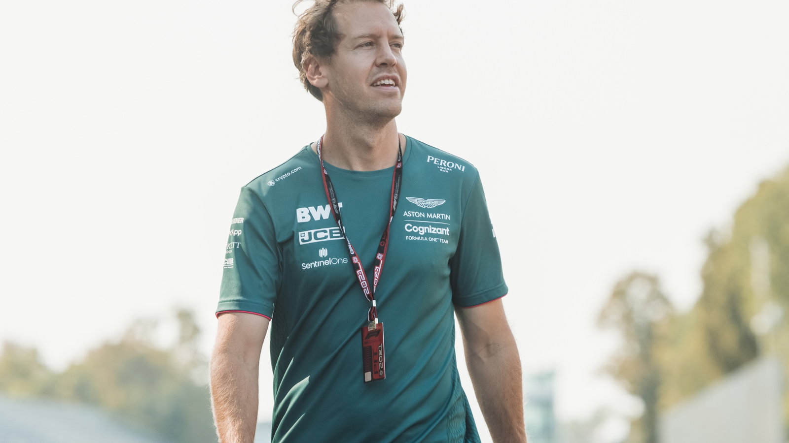 Sebastian Vettel (GER) Aston Martin F1 Team walks the circuit.