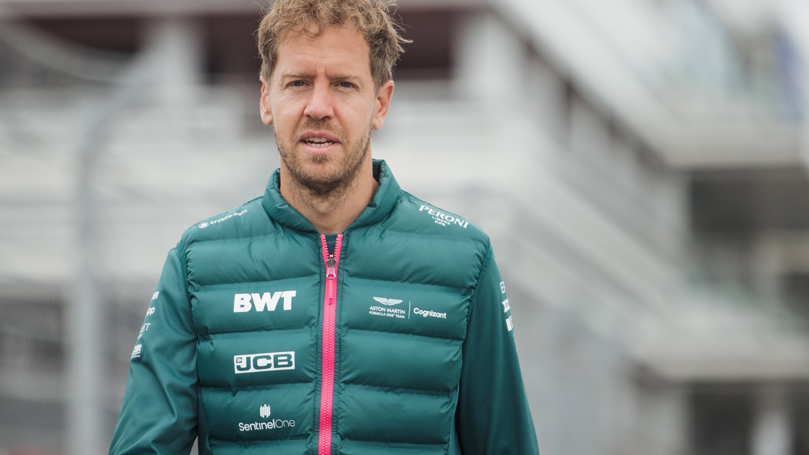 Sebastian Vettel (GER) Aston Martin F1 Team walks the circuit.