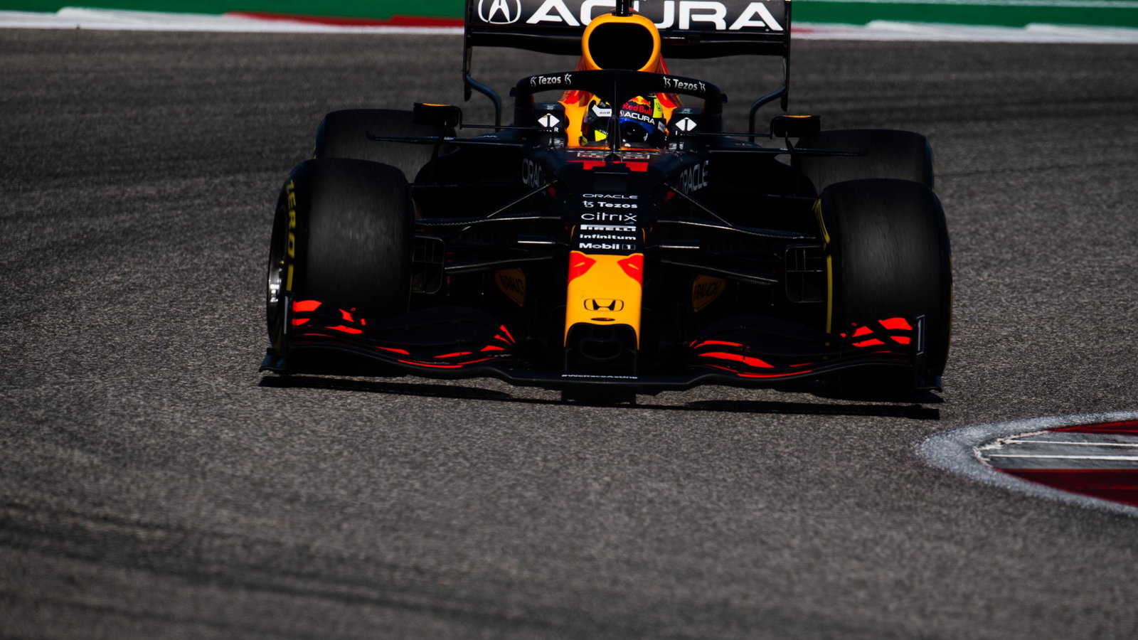 Sergio Perez (MEX) Red Bull Racing RB16B.