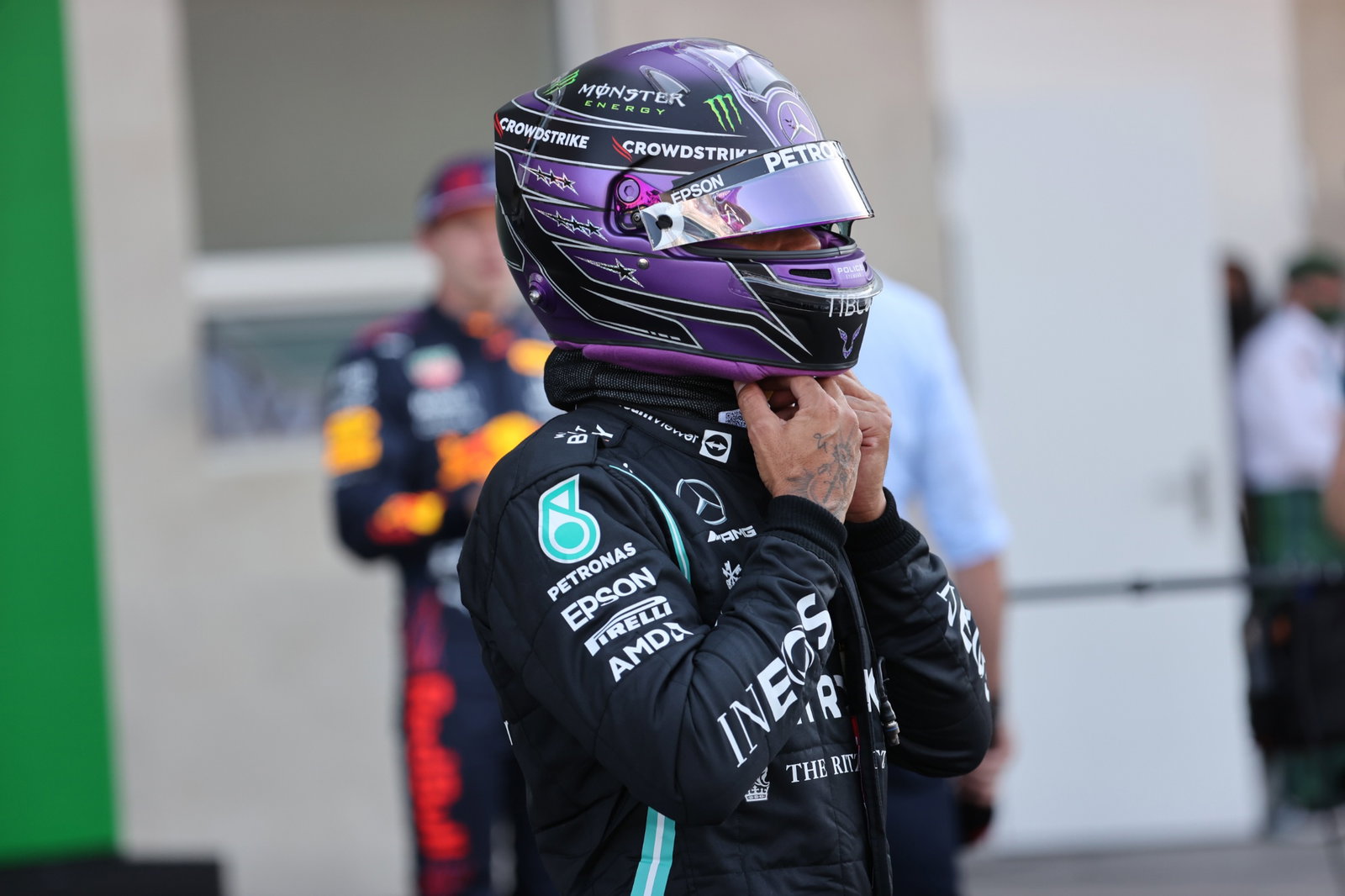 Lewis Hamilton (GBR) Mercedes AMG F1.