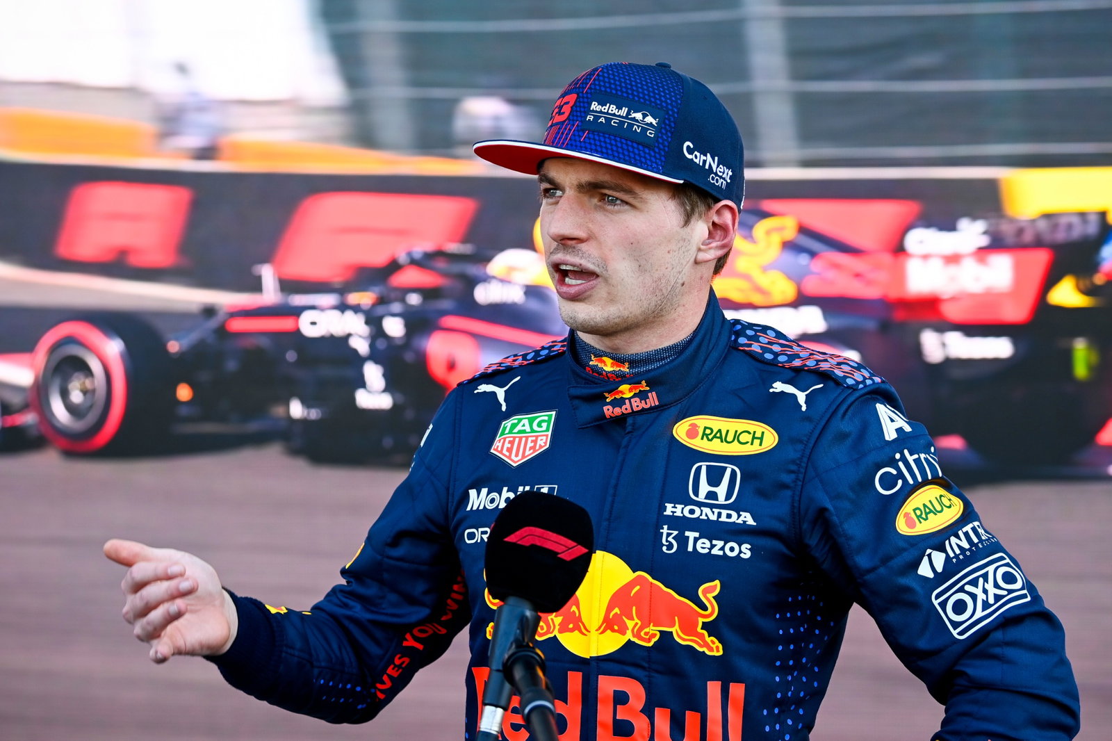 Max Verstappen (NLD) Red Bull Racing di babak kualifikasi.