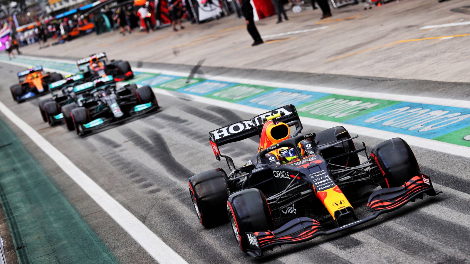 Sergio Perez (MEX) Red Bull Racing RB16B.