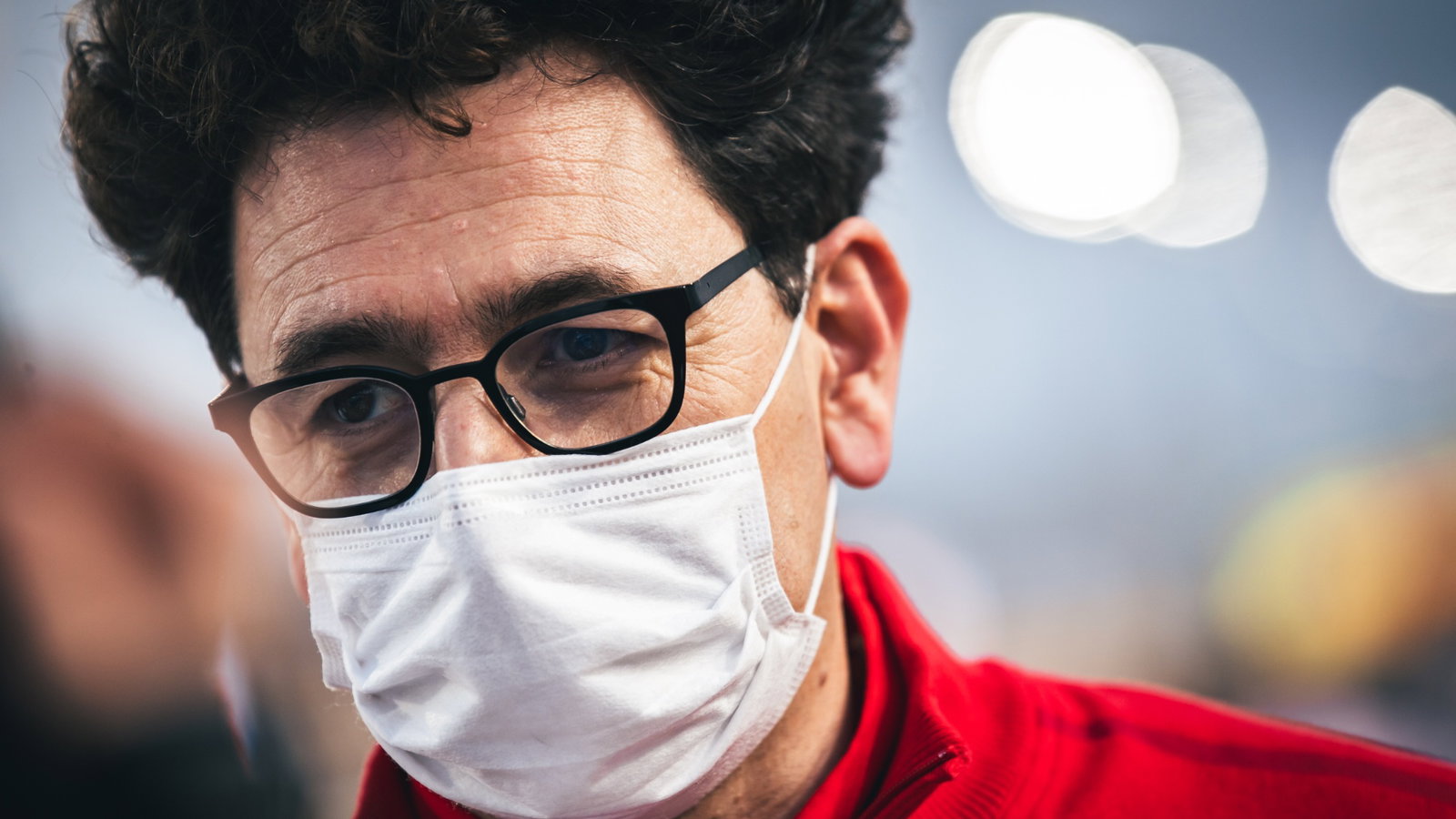 Mattia Binotto (ITA) Ferrari Team Principal on the grid.