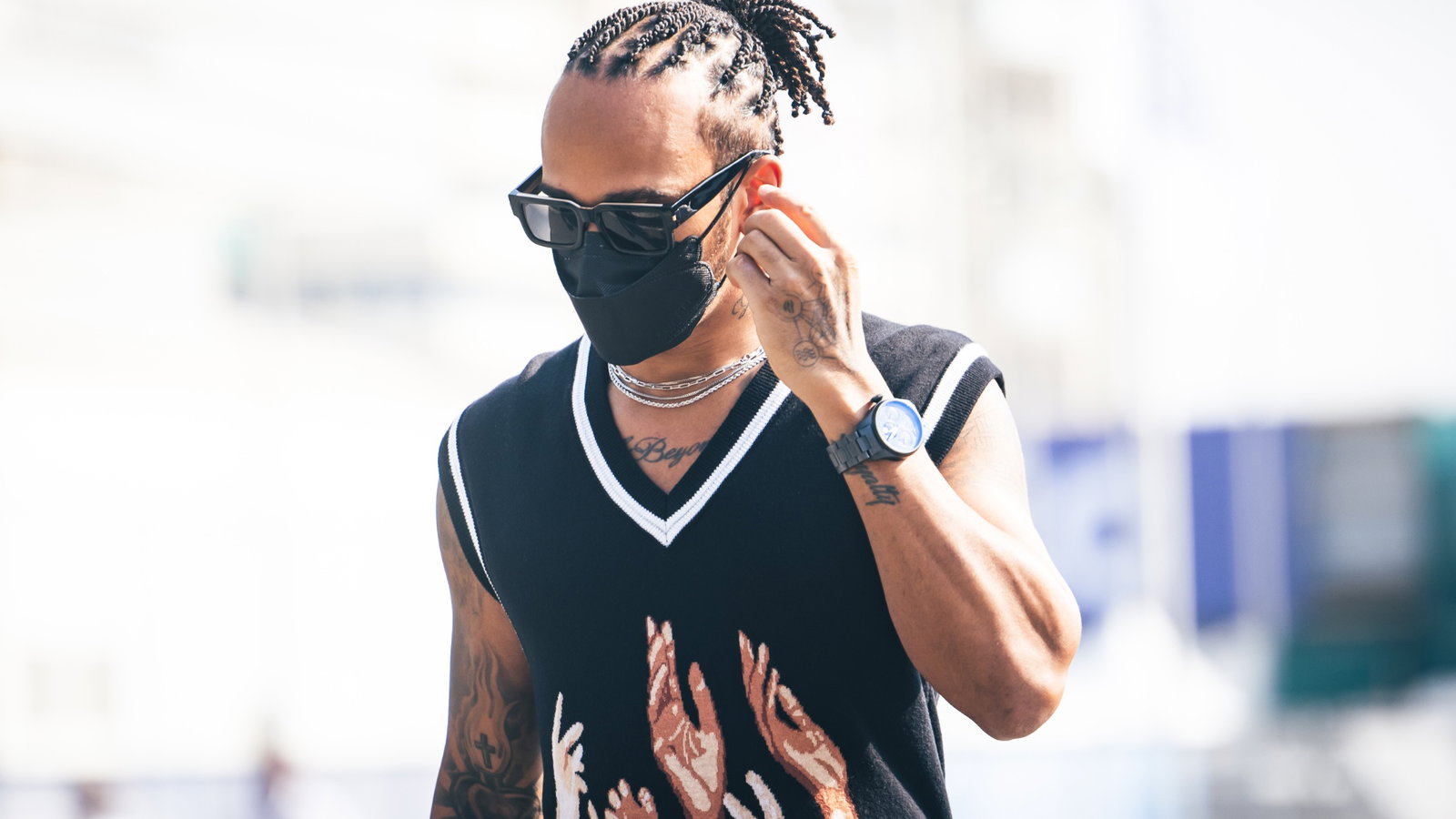 Lewis Hamilton (GBR) Mercedes AMG F1.