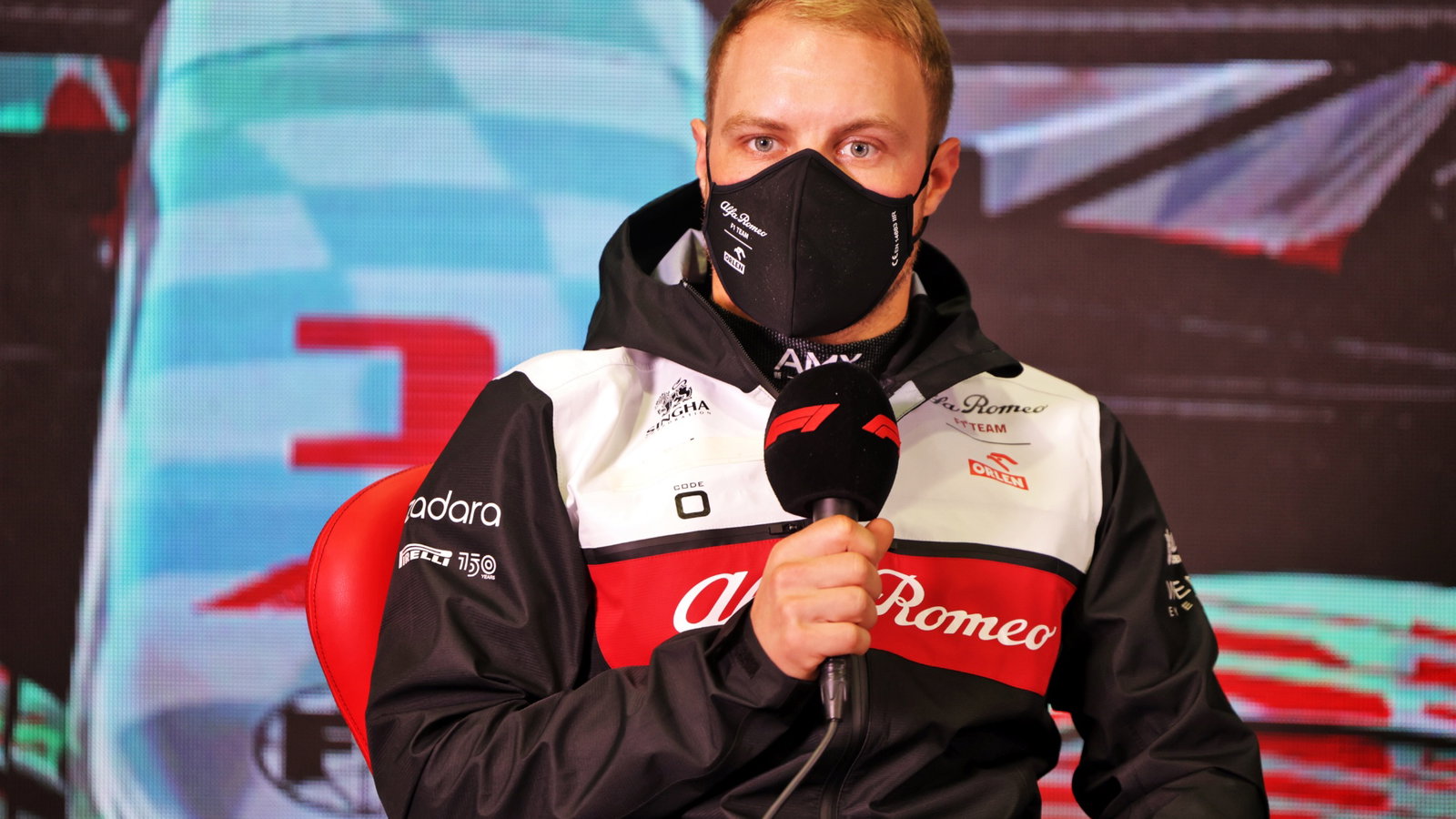 Valtteri Bottas (FIN) Mercedes AMG F1 in the FIA Press Conference.