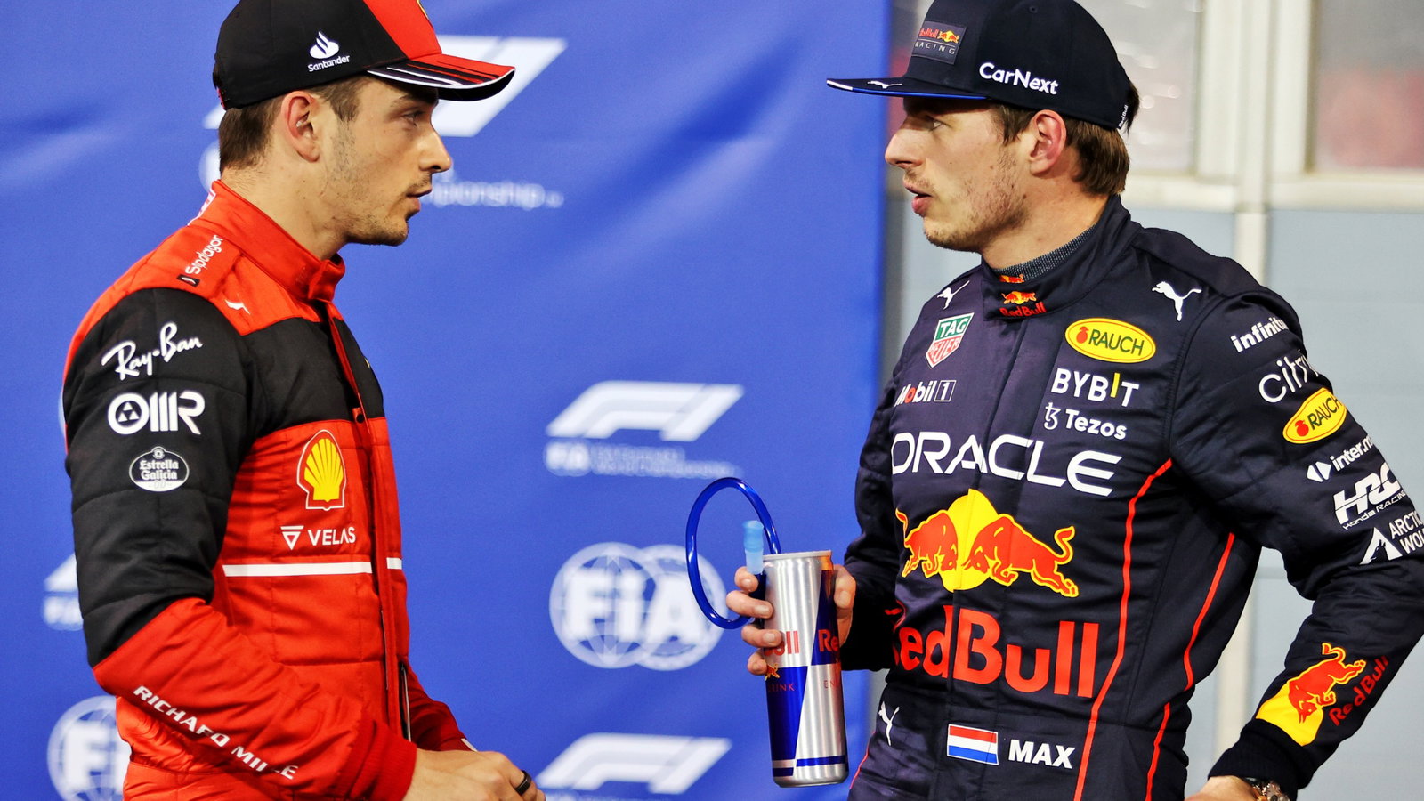 Charles Leclerc and Max Verstappen