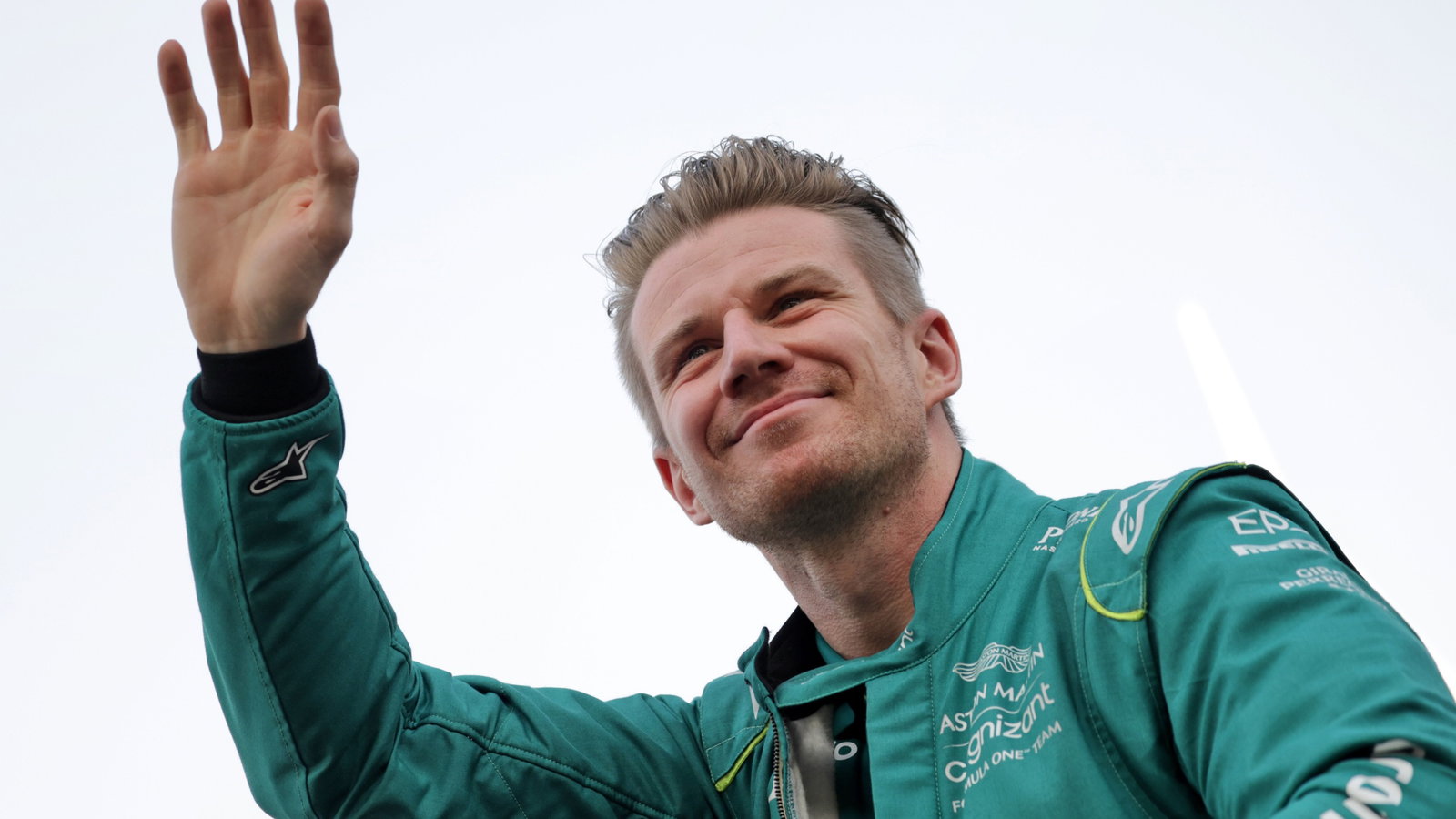 Nico Hulkenberg (GER) Aston Martin F1 Team Reserve Driver on the drivers parade.