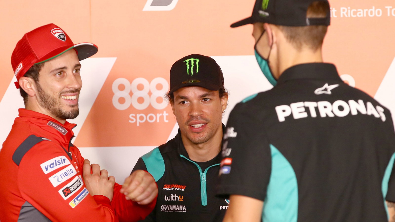 Andrea Dovizioso Franco Morbidelli Fabio Quartararo Europa MotoGP. 5 November 2020