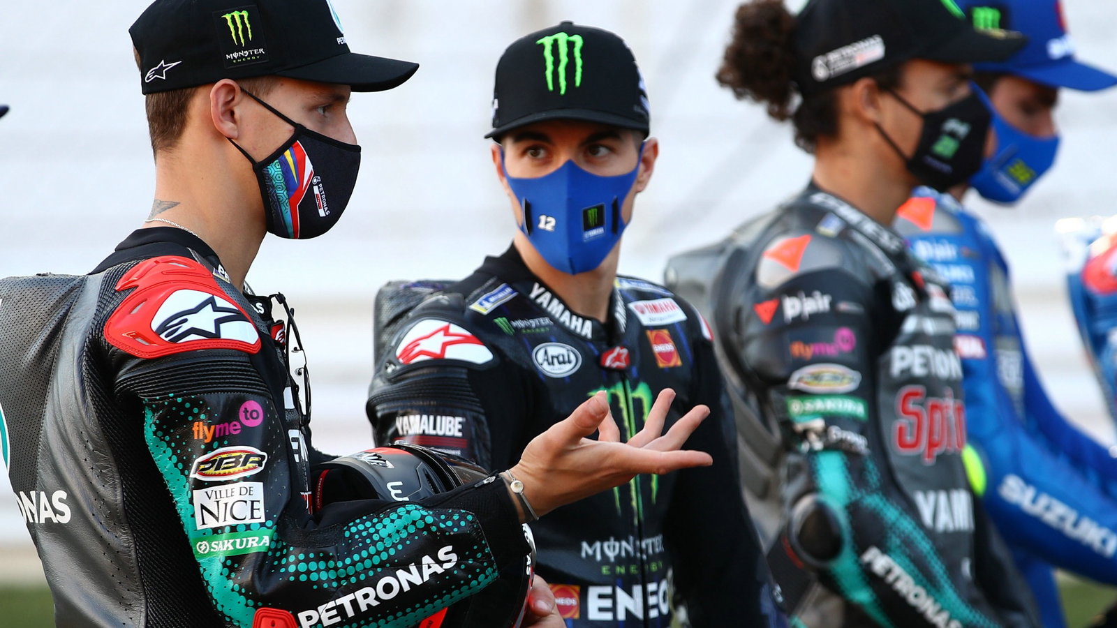 Fabio Quartararo Maverick Vinales , Portuguese MotoGP. 19 November 2020