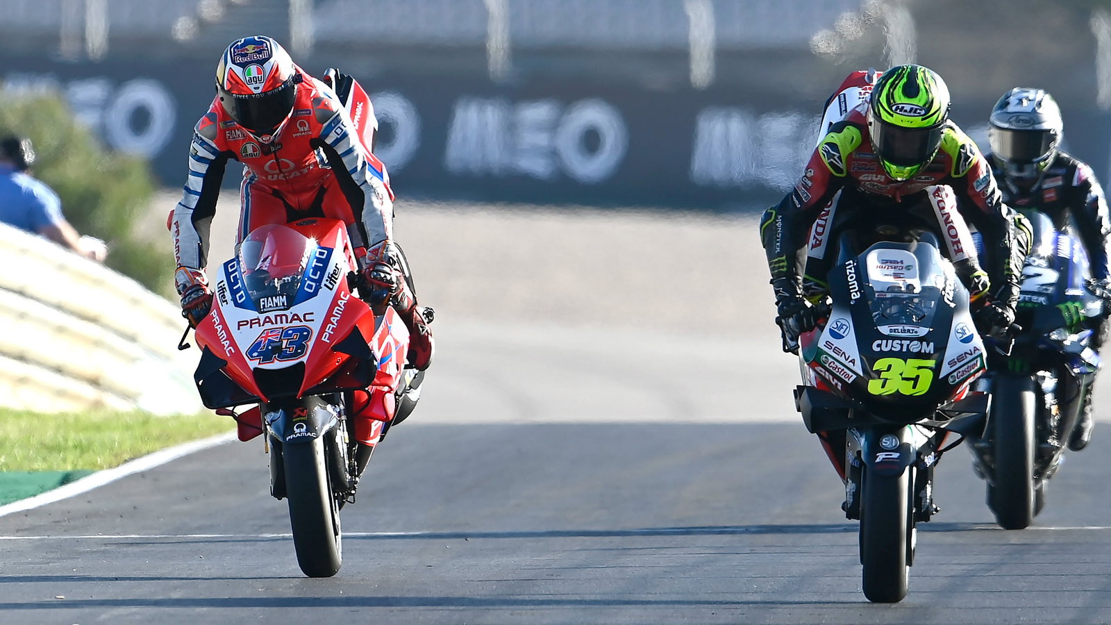 Jack Miller, Cal Crutchlow, stoppie, Portuguese MotoGP, 21st November 2020