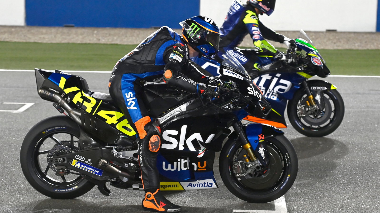 Luca Marini, practice start, MotoGP, Qatar MotoGP test, 5 March 2021