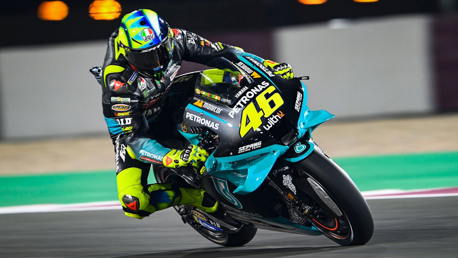 Valentino Rossi, glowing brake discs, MotoGP, Doha MotoGP 2 April 2021