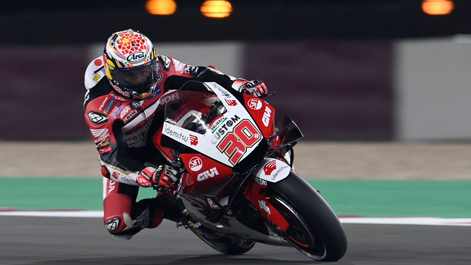 Takaaki Nakagami, glowing disks, MotoGP, Doha MotoGP 2 April 2021