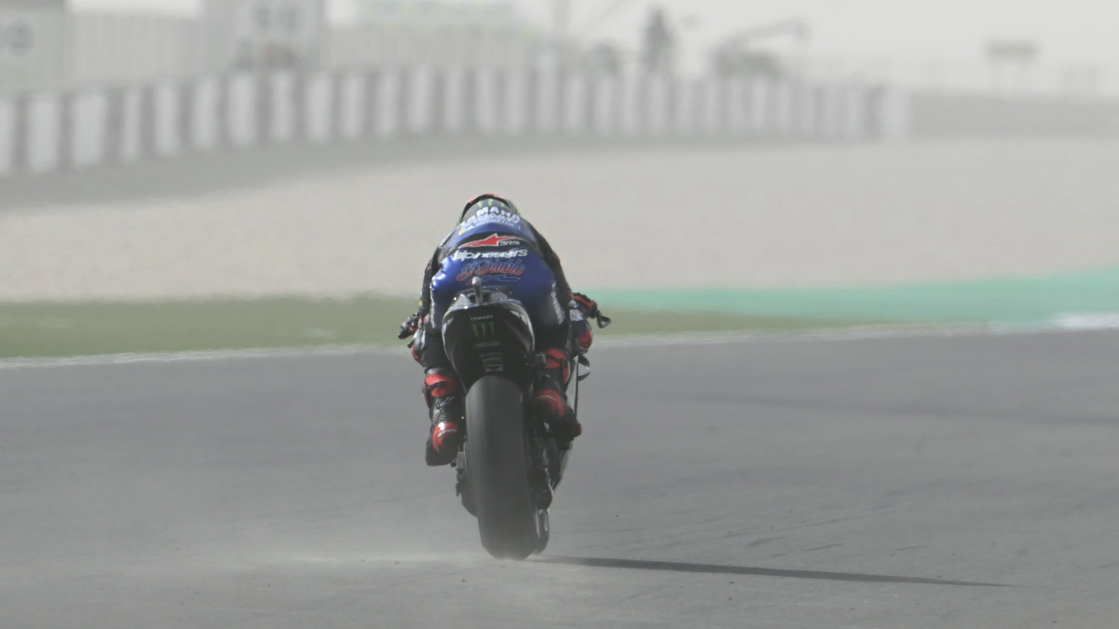Fabio Quartararo dust on track, Doha MotoGP, 3 April 2021