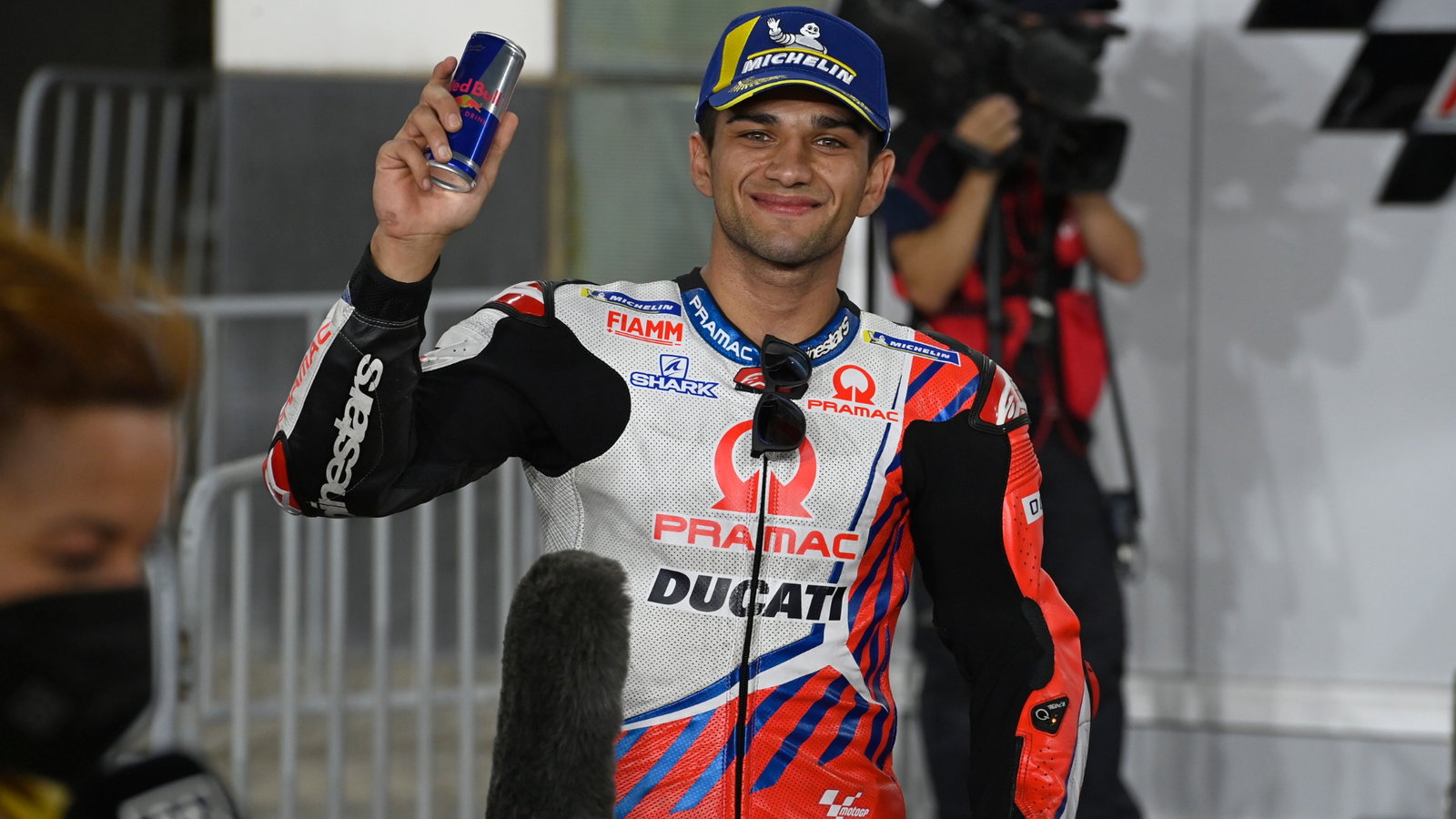 Jorge Martin parc ferme, Doha MotoGP, 3 April 2021