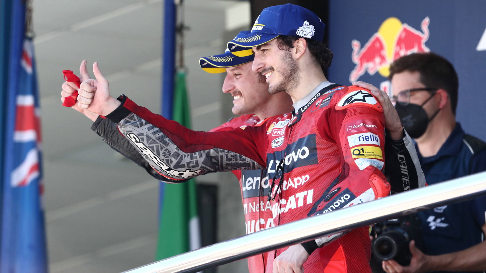 Jack Miller, Francesco Bagnaia, Spanish MotoGP race, 2 May 2021