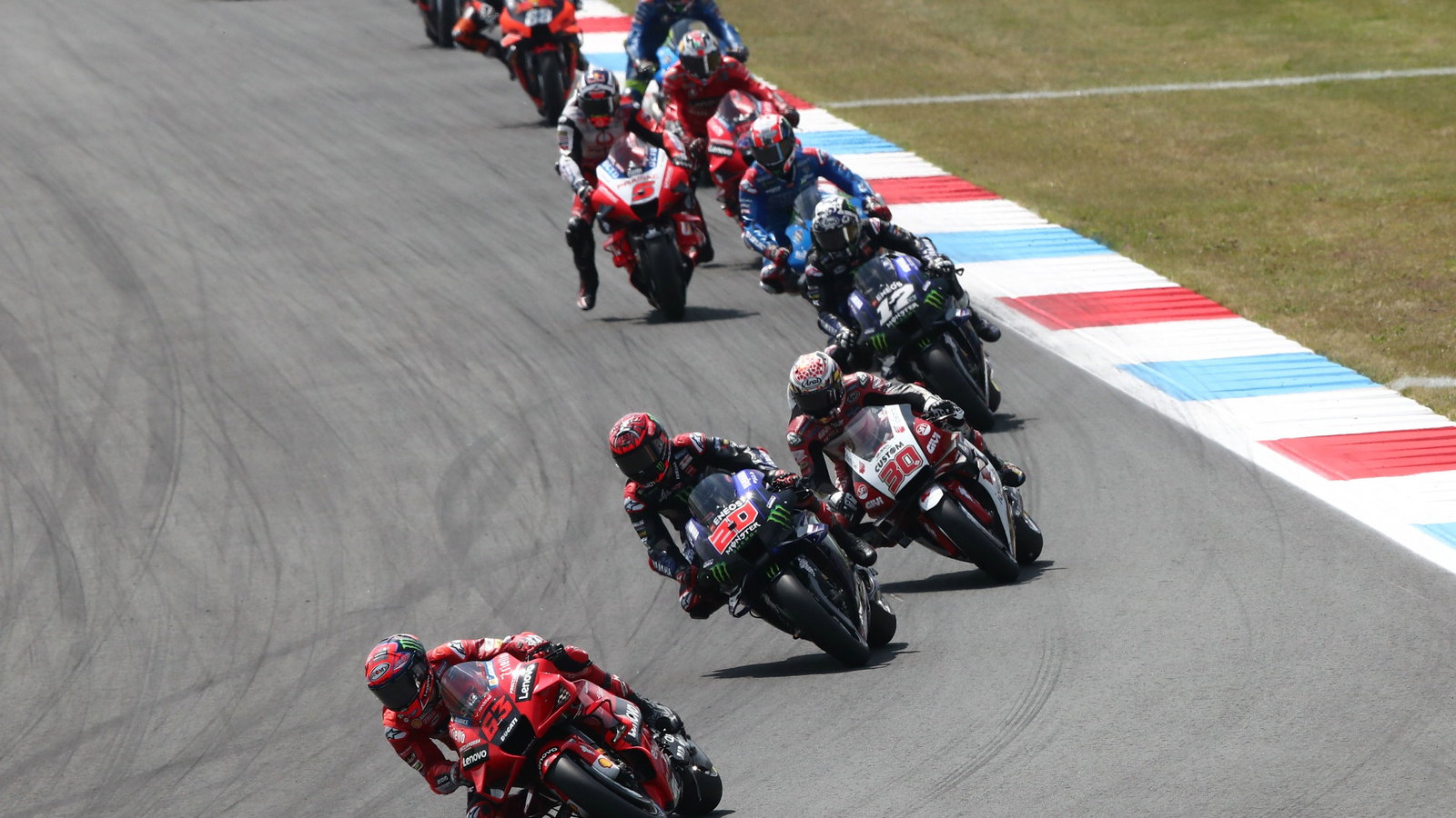 Francesco Bagnaia leads MotoGP race, Dutch MotoGP, 37 June 2021