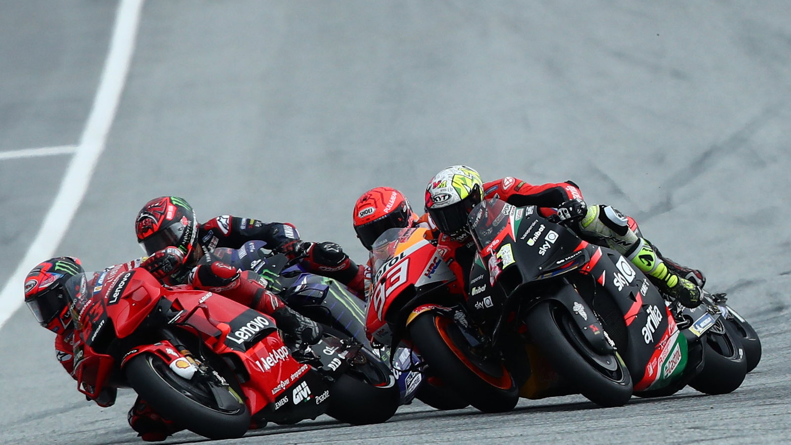 Francesco Bagnaia Marc Marquez, Aleix Espargaro, MotoGP race, Styria MotoGP, 8 August 2021