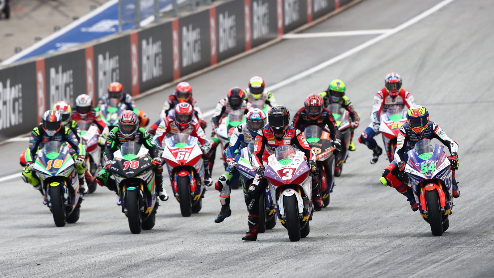 Lukas Tulovic race start, MotoE race, Austrian MotoGP, 15 August 2021