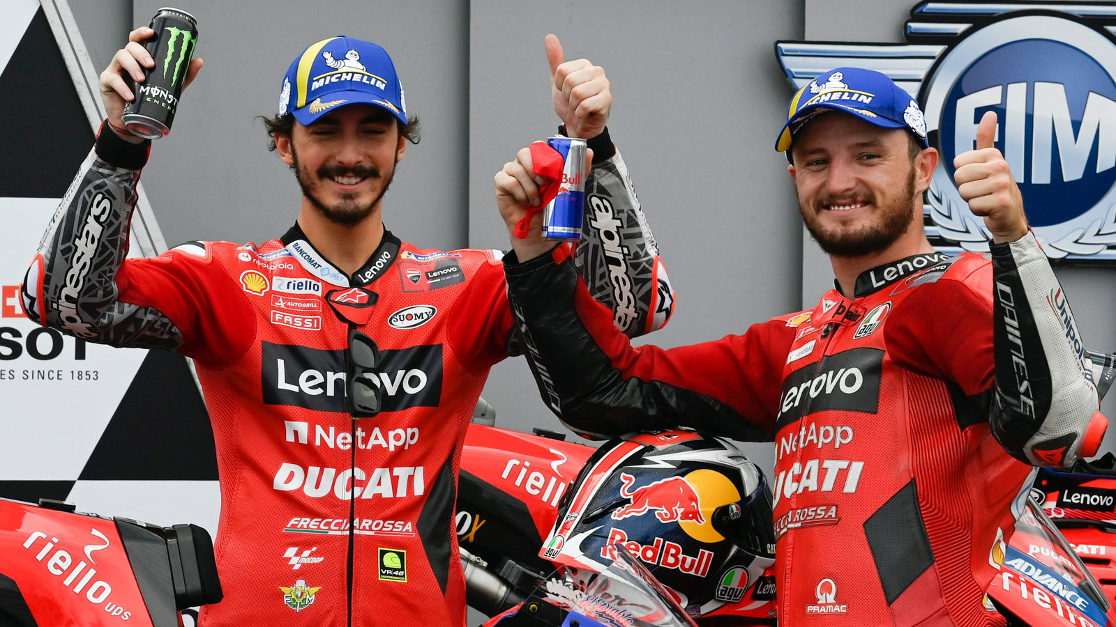 Jack Miller, Francesco Bagnaia, Aragon MotoGP, 11 September 2021