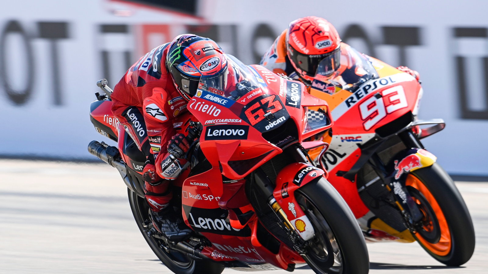 Francesco Bagnaia, Marc Marquez, MotoGP race , Aragon MotoGP 12 September 2021
