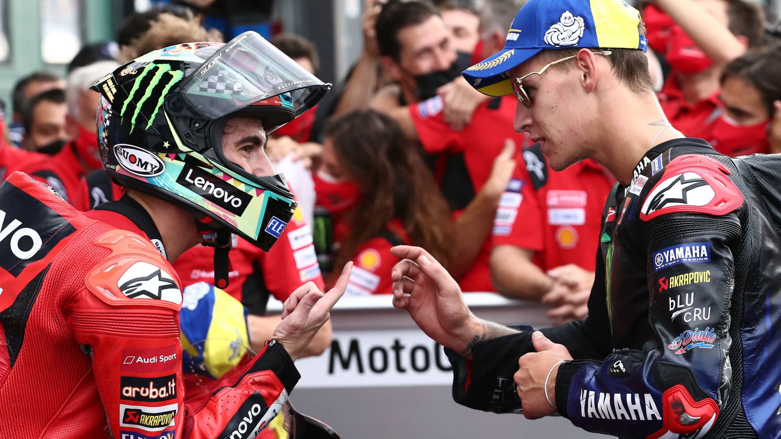 Francesco Bagnaia Fabio Quartararo MotoGP race, San Marino MotoGP 2021