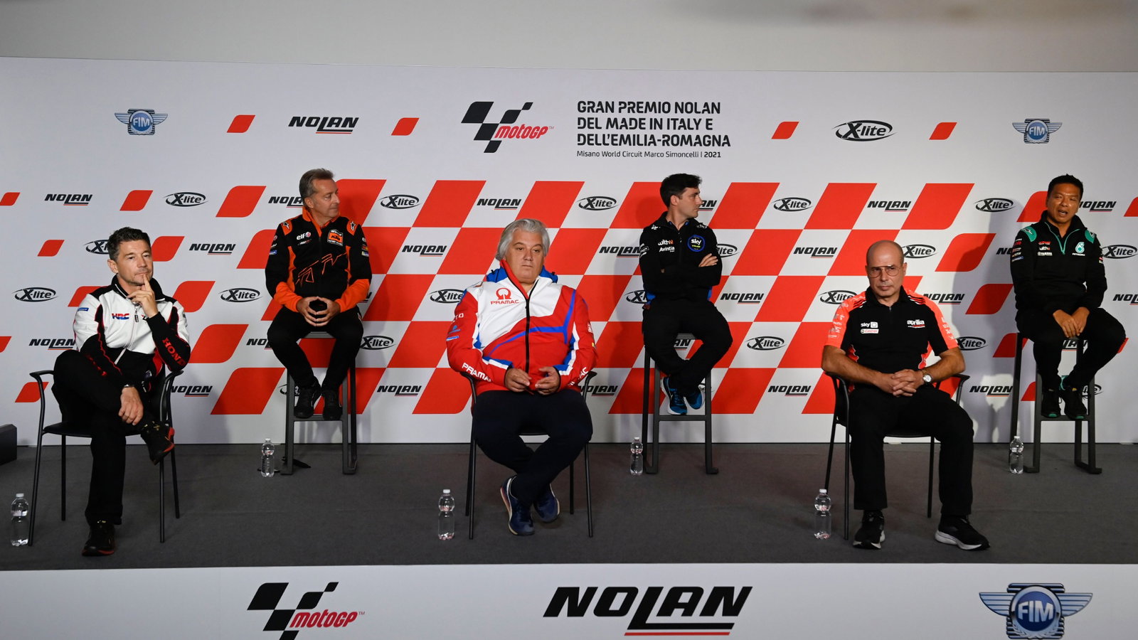 Herve Poncharal, Lucio Cecchinello, Razlan Razali, Carlo Merlini, Paolo Campinoti, Pablo Nieto, Emilia-Romagna MotoGP, 22 October 2021