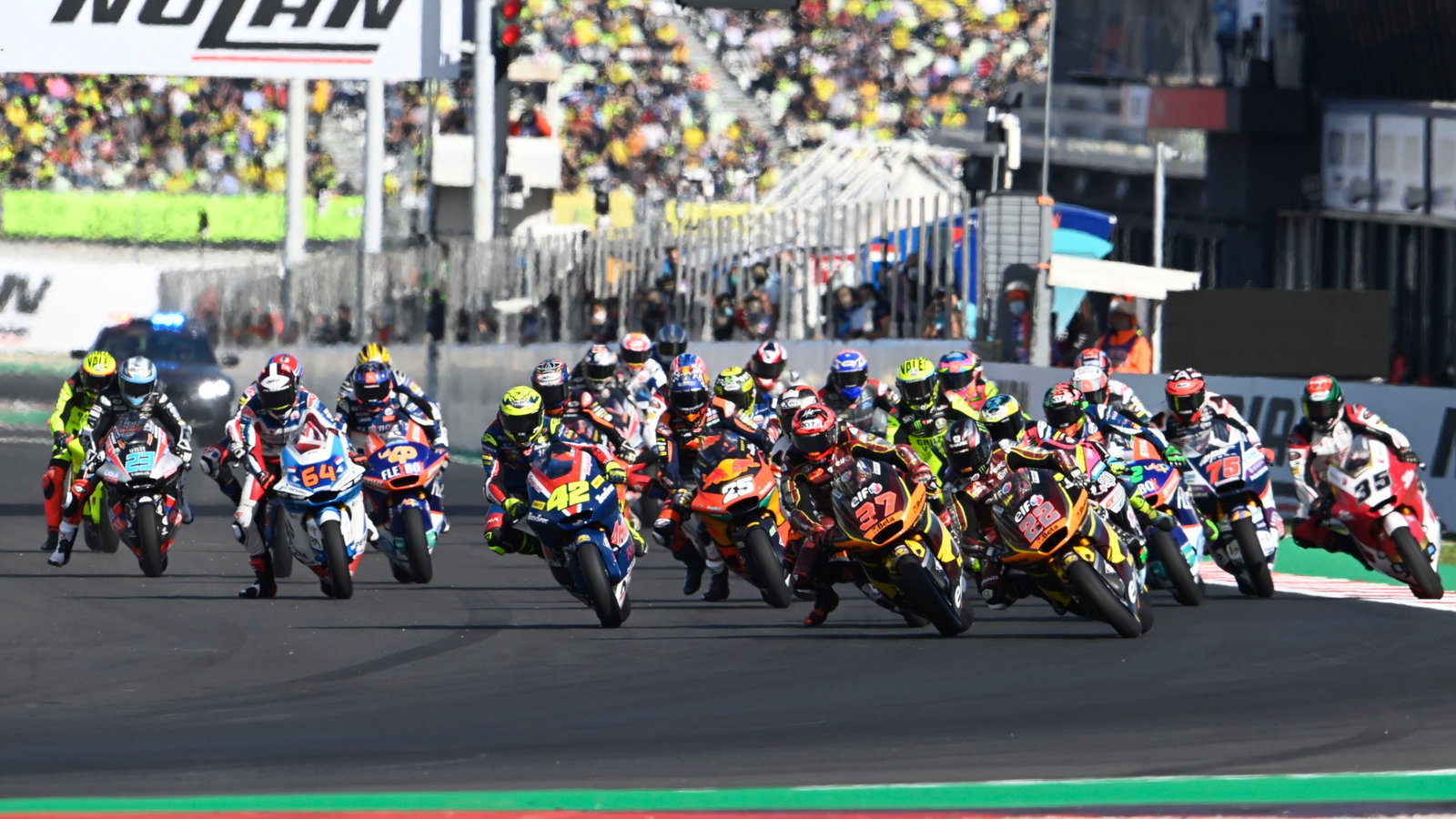 Sam Lowes, Moto2 race start, Emilia-Romagna MotoGP, 24 October 2021