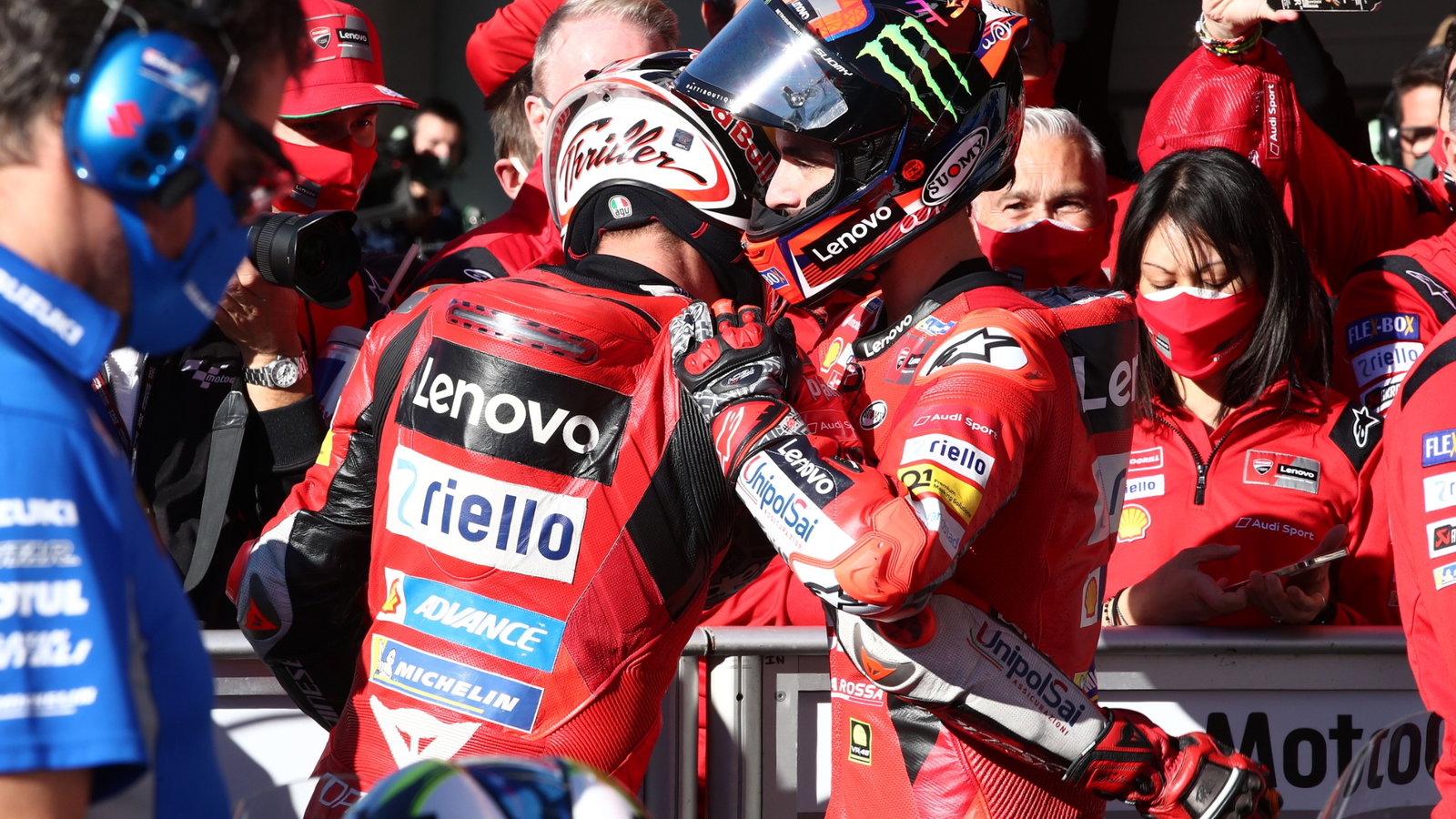 Jack Miller, Francesco Bagnaia, Algarve MotoGP, 6 November 2021