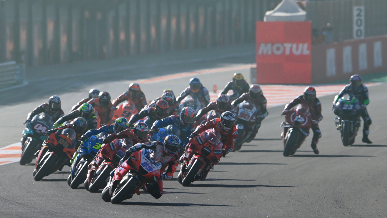 Jorge Martin race start, Valencia MotoGP race, 14 November 2021