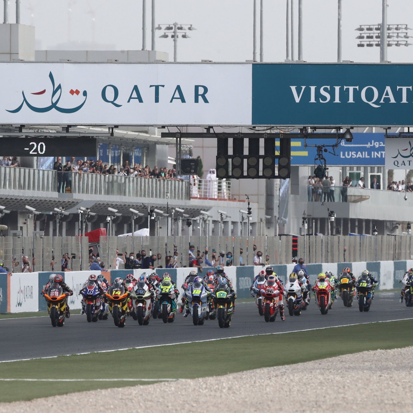 Celestino Vietti race start, Moto2 race, Qatar MotoGP, 6 March 2022
