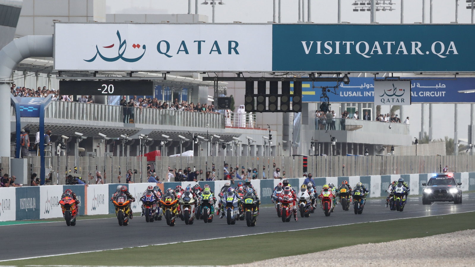 Celestino Vietti race start, Moto2 race, Qatar MotoGP, 6 March 2022