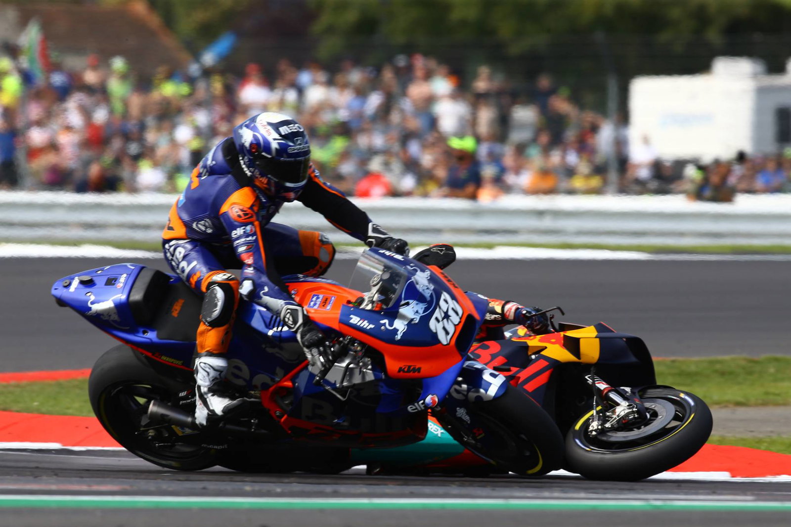 Dovizioso taken to hospital for checks after British MotoGP crash