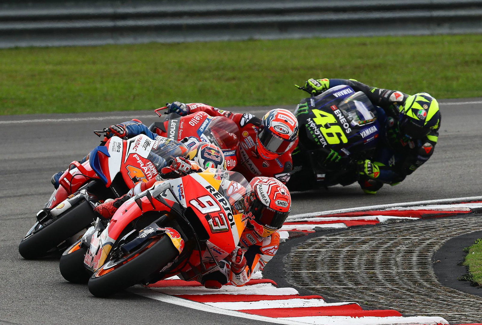 Who is in action for the Sepang MotoGP shakedown test?