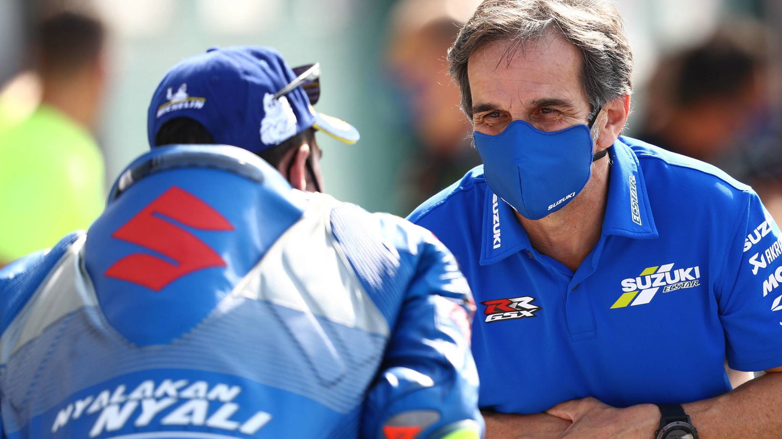 Joan Mir, Davide Brivio, Emilia Romagna MotoGP. 20 September 2020