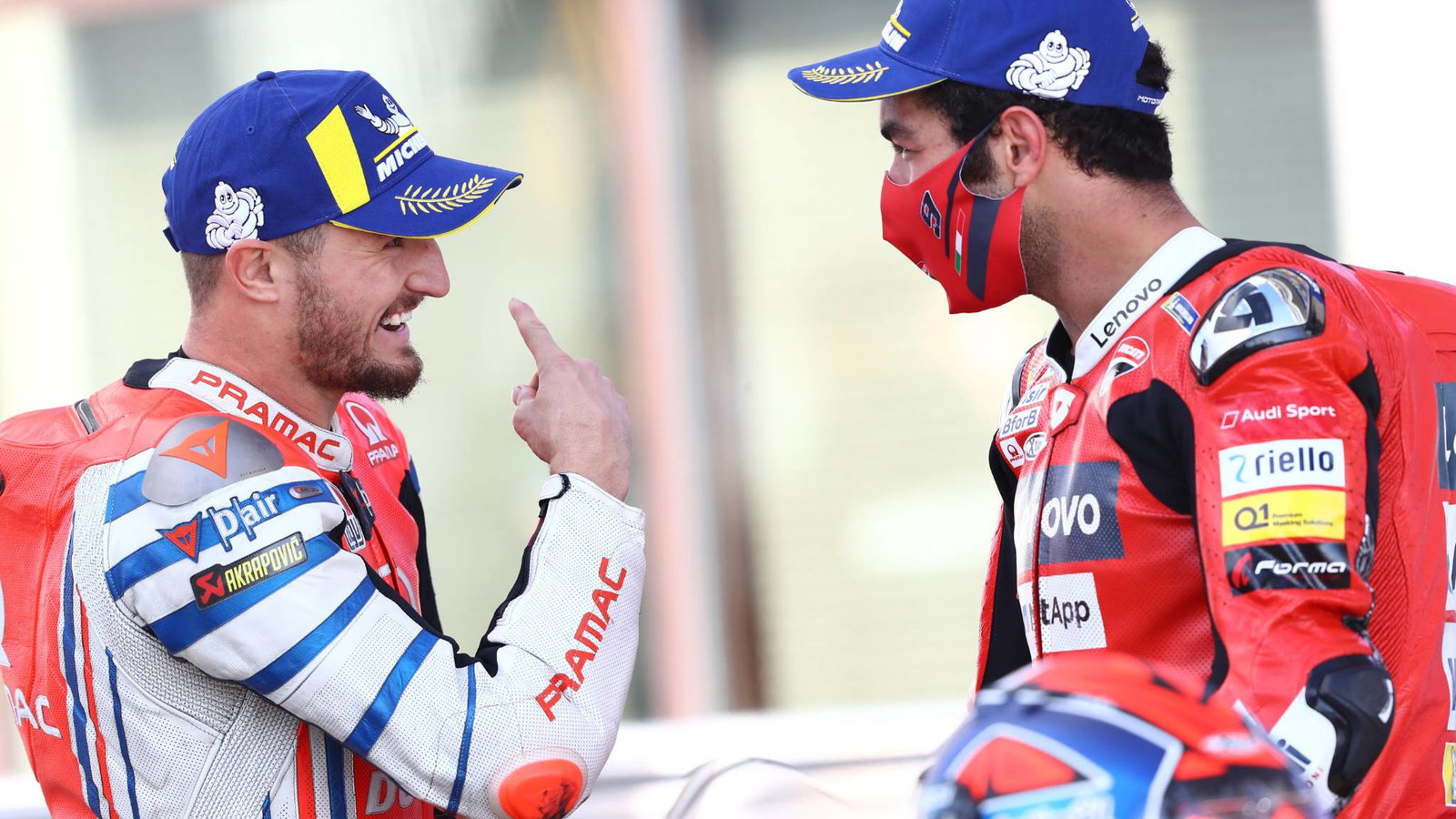 Jack Miller Danilo Petrucci , French MotoGP. 10 October 2020