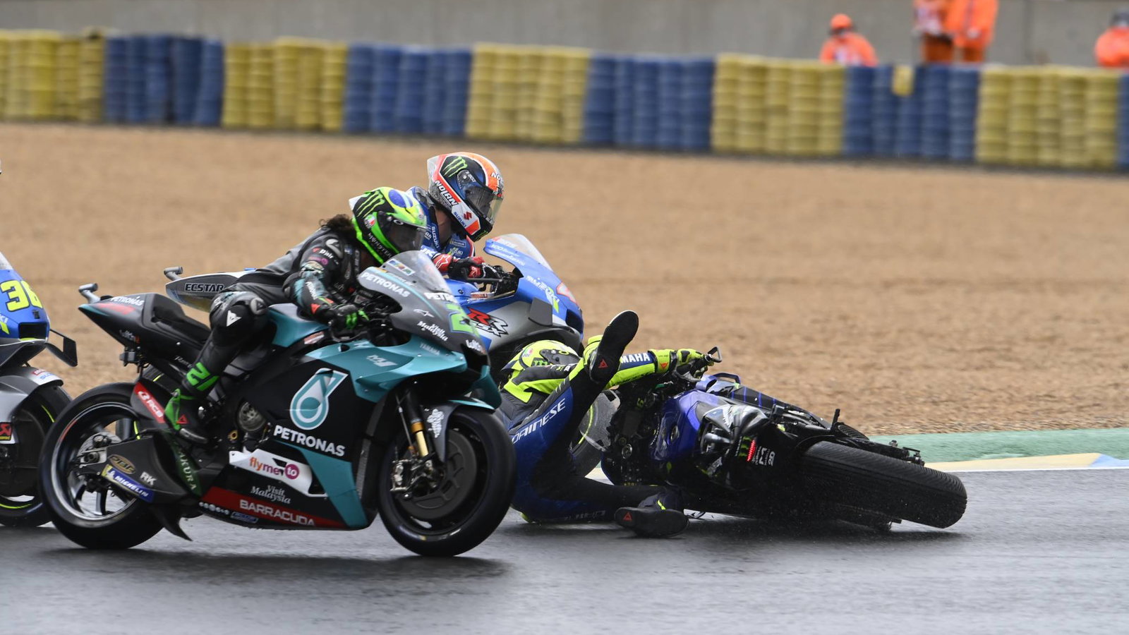 Valentino Rossi crash, French MotoGP race, 11 October 2020