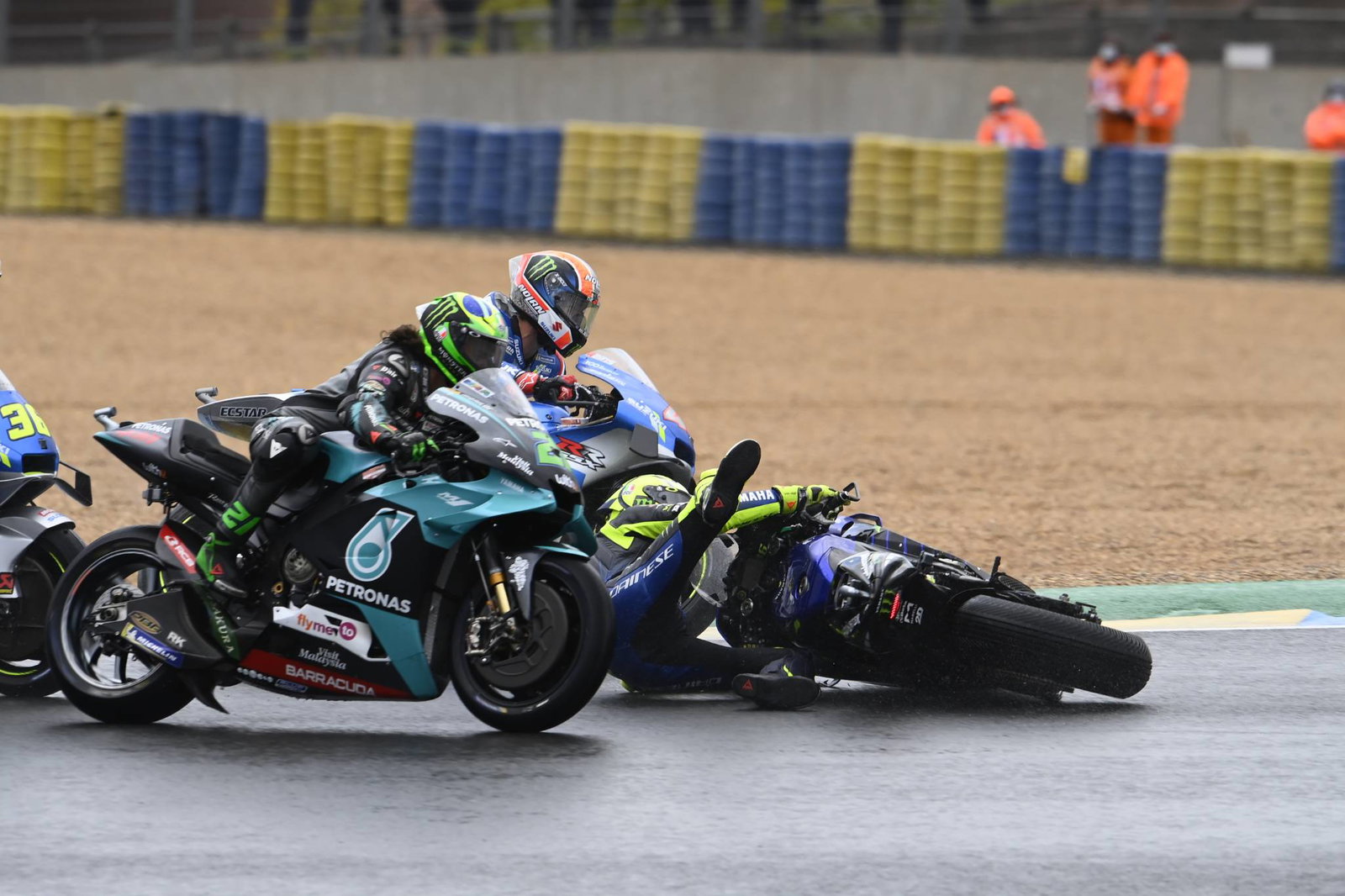 Valentino Rossi crash, French MotoGP race, 11 October 2020