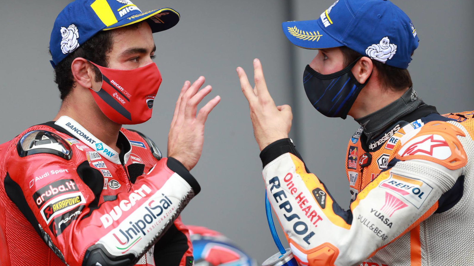 Danilo Petrucci , Alex Marquez MotoGP race, French MotoGP. 11 October 2020