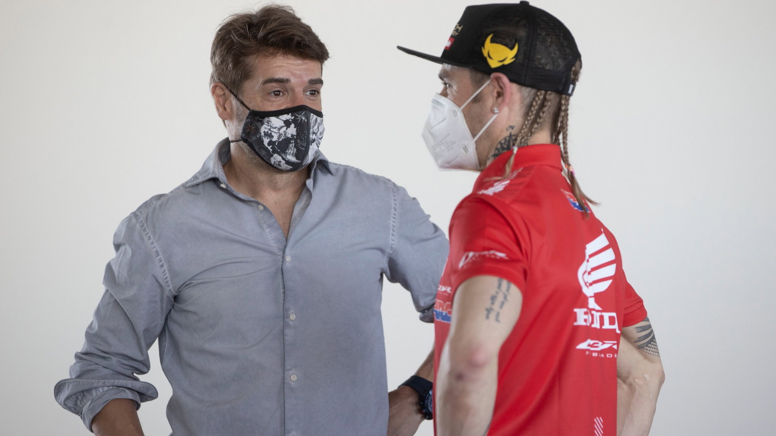Carlos Checa and Alvaro Bautista, Aragon WorldSBK 2021