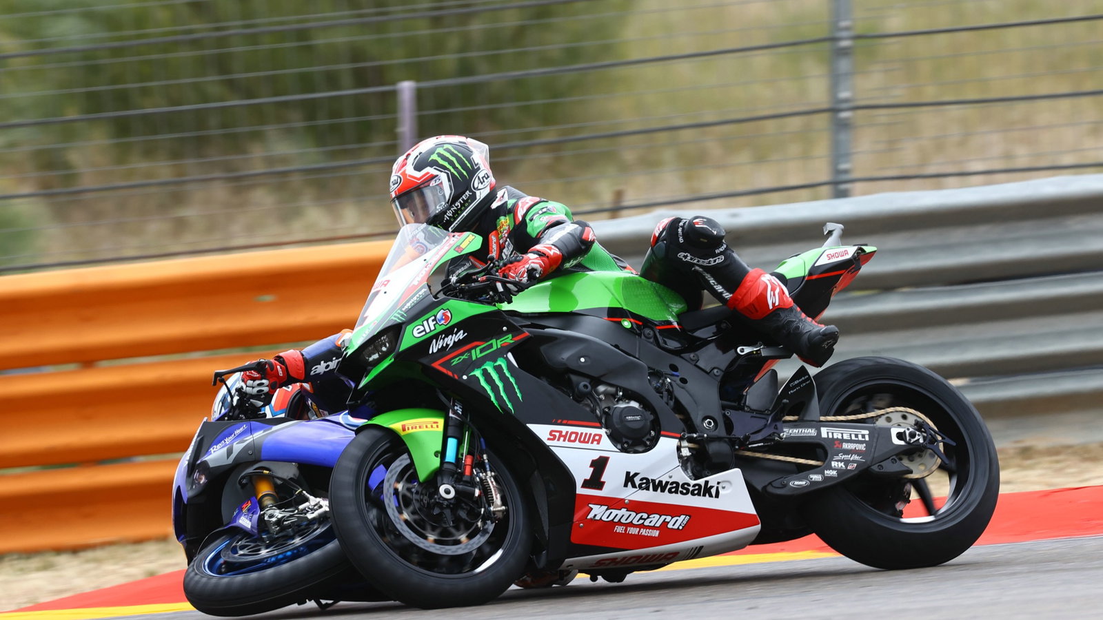 Jonathan Rea and Garrett Gerloff, Aragon WorldSBK race 2, 2021