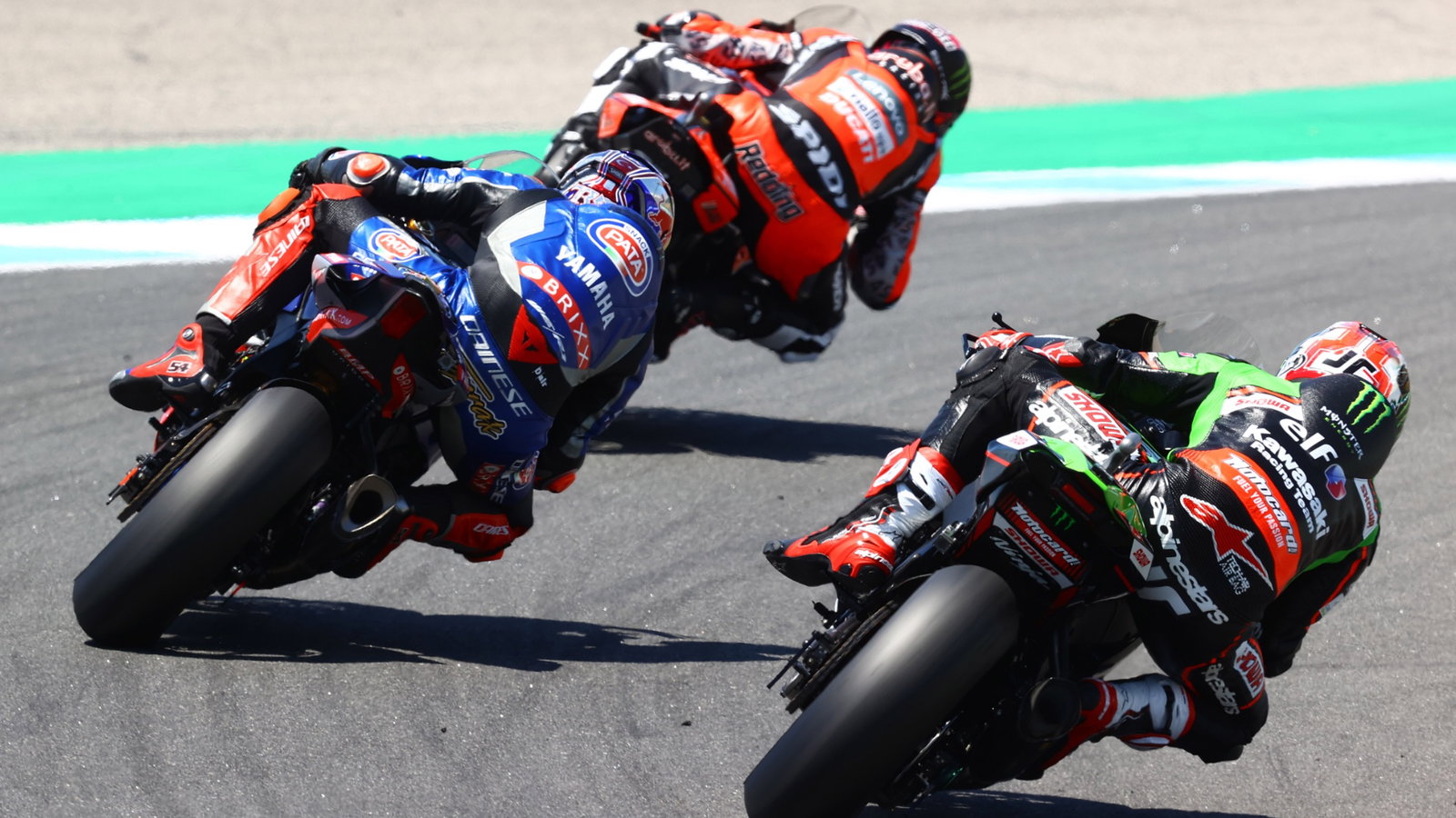Scott Redding, Toprak Razgatlioglu and Jonathan Rea, WorldSBK race, Estoril 2021