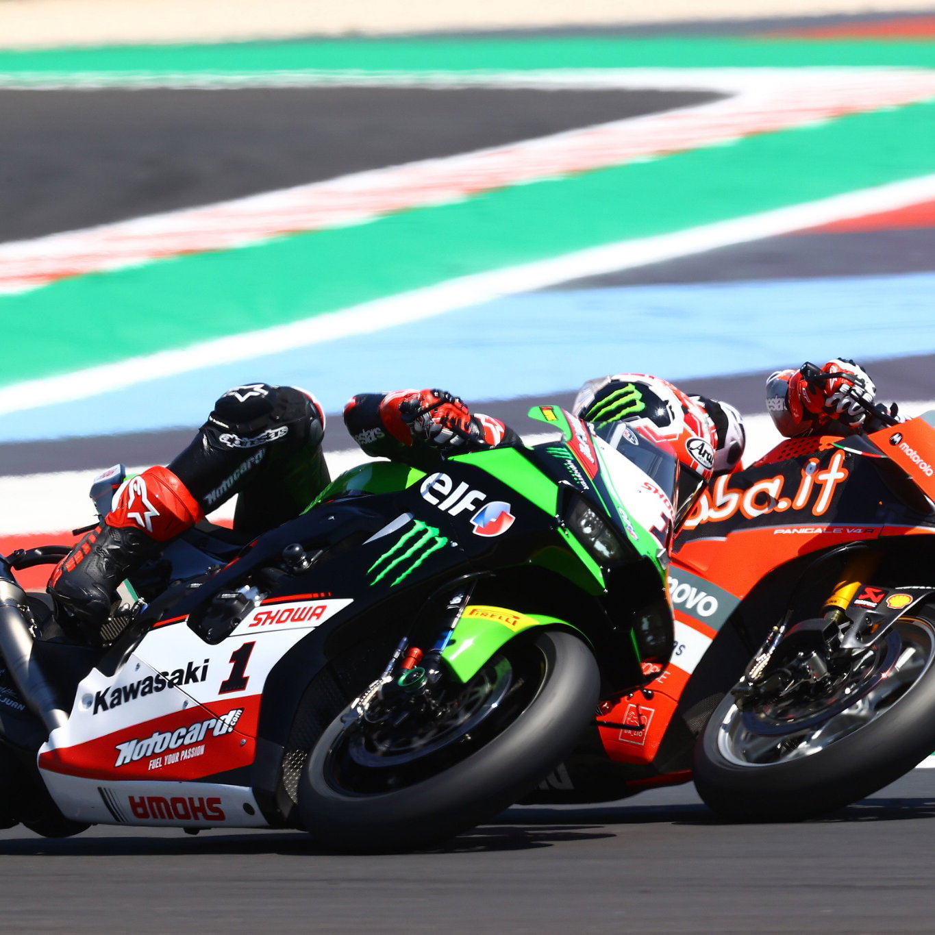 Michael Ruben Rinaldi and Jonathan Rea, Misano WorldSBK race1, 2021