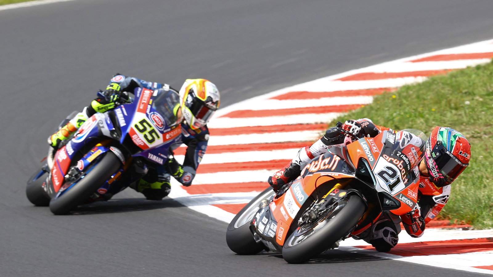 Michael Ruben Rinaldi and Andrea Locatelli, Czech WorldSBK race1, 7 August 2021