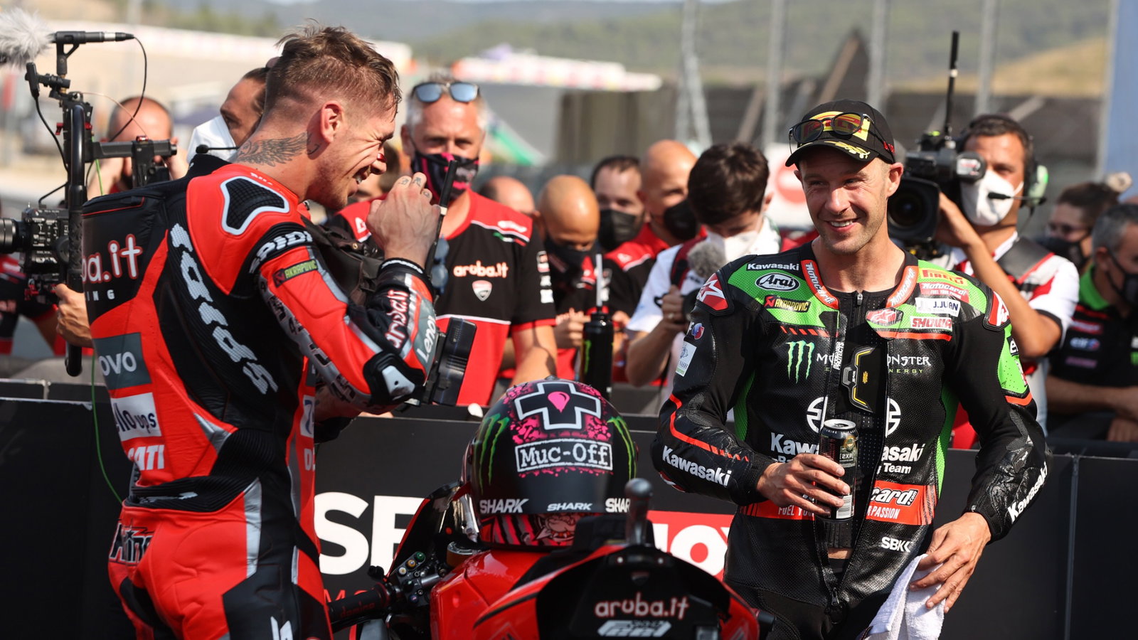 Scott Redding and Jonathan Rea, Navarra WorldSBK superpole race,, 22 August 2021