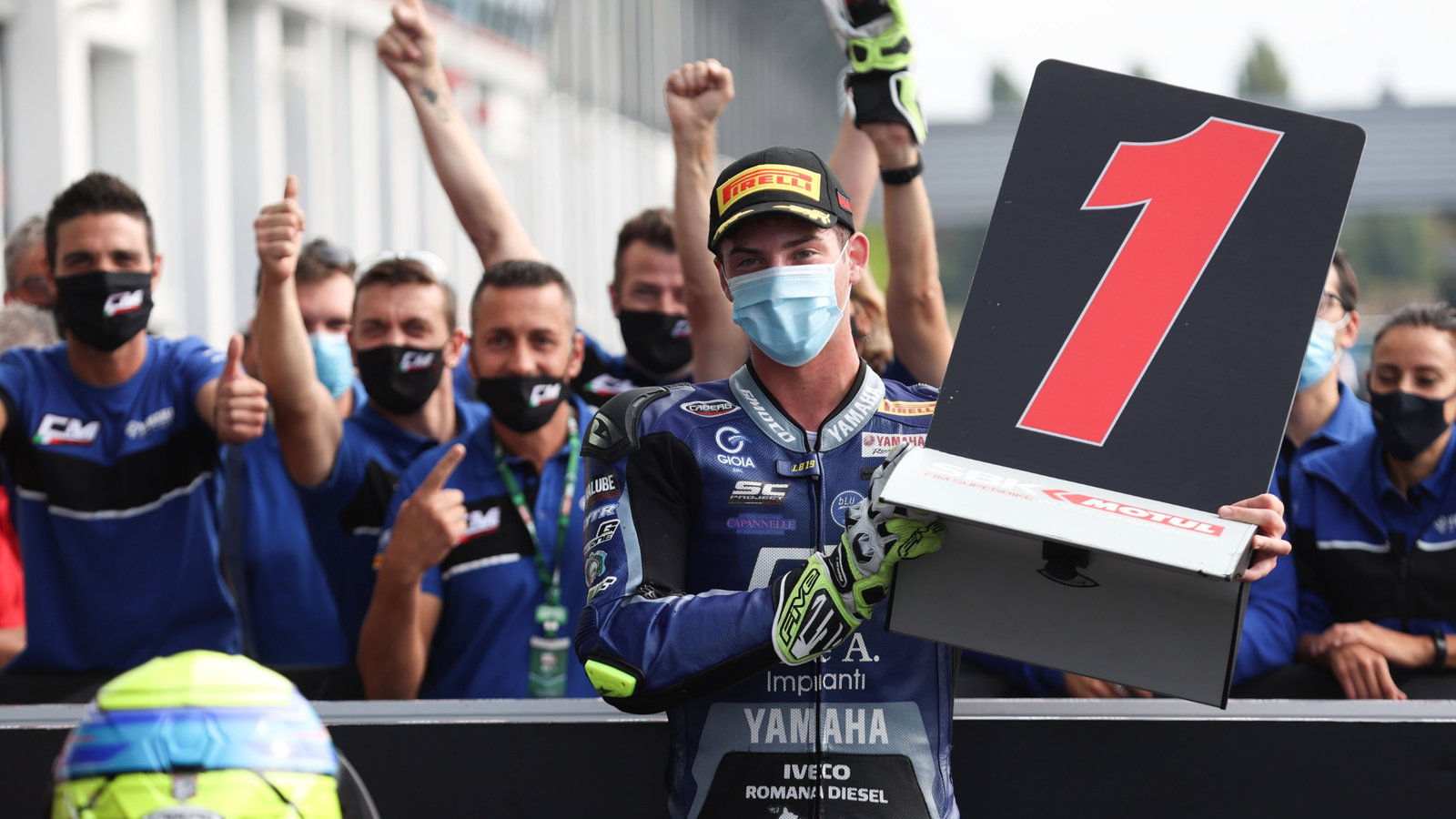 Luca Bernardi, pole position, French WorldSSP, 4 September 2021